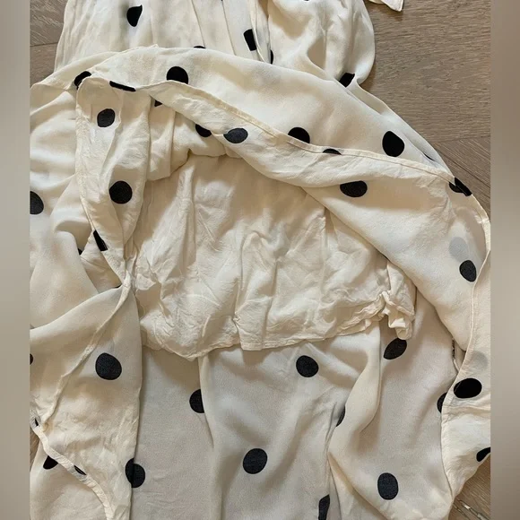 Anthropologie Maeve Breanna Maxi Side-Tie Wrap Polka Dot dress - Picture 6 of 9